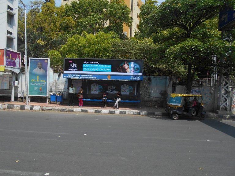 Bus Shelter agency at Basaveshwara Circle Bus Stop in Bangalore, Best Outdoor Advertising Company Bangalore, Karnataka 
